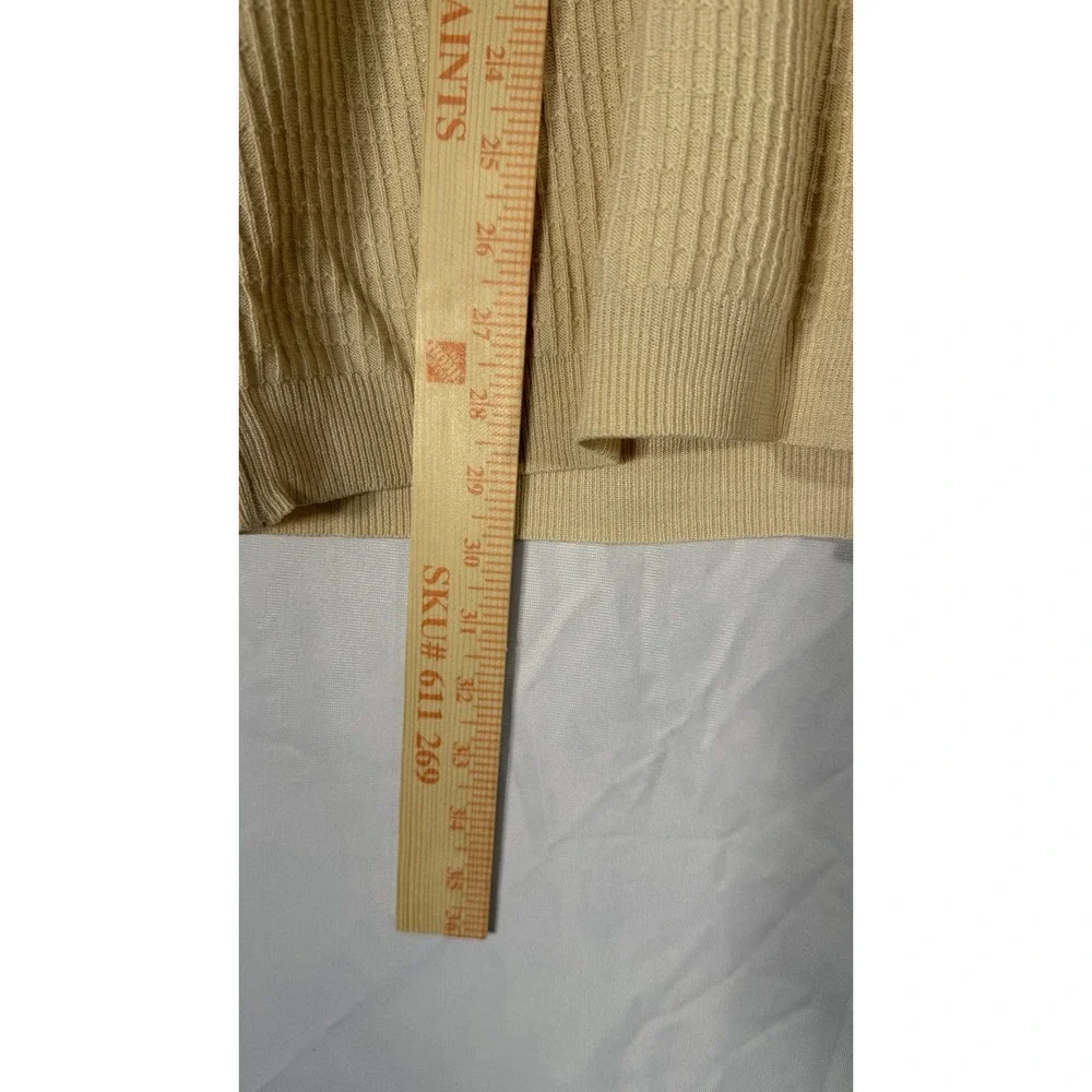 Ping‎ Men's V Neck Silk Vest Light Yellow XL Sweater Vest Preppy Golf